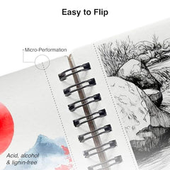 The Crafthives Van Gogh Starry Night Pocket Sketchbook | Wooden Hardcover Mini Art Book | 250 GSM Paper | Spiral Bound Travel Sketch Pad for Watercolour & Mixed Media