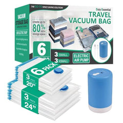 16 Travel Compression Bags Vacuum Packing, Roll Up Travel Space Saver Bags for Luggage, Cruise Ship Essentials (6 Large Roll/6 Medium Roll/4 Small Roll)