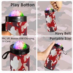 PerfX M21VP Portable Bluetooth Speaker 10W – Thunder Bass, Inbuilt Disco Lights, Wireless Speaker for Party & Outdoor (Disco Light 10 W Bluetooth Speaker, Green)