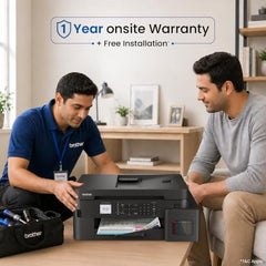 Brother Ink Tank MFC-T930DW New Launch (Print Scan Copy Fax) WiFi Auto Duplex, ADF Printer, 128 MB, Print Pages Upto 15K in Black & 5K in Color Each (CMY) Get Extra Black Ink Bottle, Free Installation