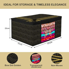 Kuber Industries Clothes Organizer For Wardrobe (Pack of 3 Each) 2-in-1 Combo Storage Organizer For Saree and Blouse - Dress Organizer For Wardrobe - Saree Covers With Zip (Maroon)