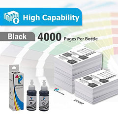 proffisy T664 Ink Refill T664 Dye Ink, 2PCS-Black, Performance