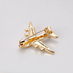 SYGA Brooch Pin Fashion Crystal Rhinestone Jewellery Pin Vintage Clothing Accessories Decoration Aircraft Fashion Brooches for Women- S62
