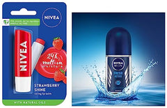 Nivea Woody Fresh Active Roll On For Men, Anti-Perspirant, 50 Ml & Men Body Wash, Deep Impact, 3 In 1 Shower Gel For Body, Face & Hair, With Microfine Clay, 250 Ml