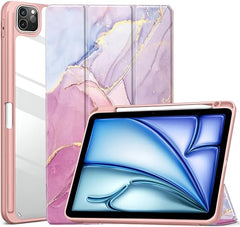ProElite Case for iPad Air 11 Inch M4/M3/M2 2026/2025/2024, iPad Air 10.9 inch 5th/4th Gen & iPad Pro 11 inch 4th/3rd Gen 2022 case Cover, Transparent Smart Flip Cover with Pencil Holder, Lavender