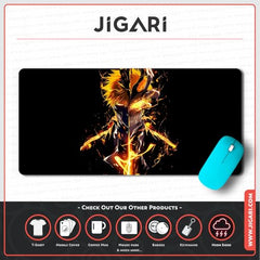 JIGARI Extended Anime Large Mouse Pad (11 x 23 Inch) | Gaming Mousepad for Laptop, Desktop & Keyboard | Smooth Surface | Anti-Slip Rubber Base (Zoro - Sword Master - One Piece (P08))