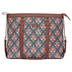 ZOUK Office Bag | Stylish Bags for Office Use | Laptop Bag 15.6 inch | Stylish Tote for Office Use | Purse for Women | Vegan Leather Handbag | Daily & Travel Use | Multicolor Mandala Print