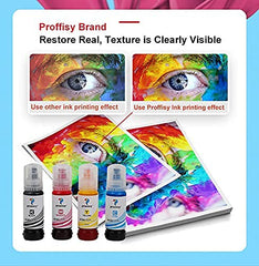 proffisy 001 003 Ink Refill dye Ink Bottle, 4 Colors, High Pages Yield