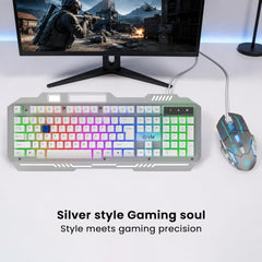 EVM EnHawk Wired Gaming Keyboard & Mouse Combo | RGB Backlit Keyboard | 6-Button Gaming Mouse | Adjustable DPI | 1 Year Warranty (EVM-WDKM-315-EnHawk)