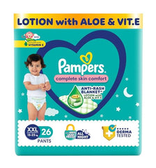 Pampers Complete Skin Comfort Pants, X-Large (XL), 168 Count, Anti-rash blanket, Lotion with Vitamin E & Aloe Vera, 12-17kg