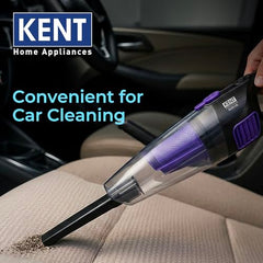 KENT Dash Vacuum Cleaner | 600W | High Suction Power >16 kPa | Cyclone5 Technology and HEPA Filter | Bagless Design | Ideal for Floor, Curtain, Carpet, Sofa & Car | Black & Blue