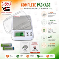 Vinayak Scales 1Kg x 0.01g/10miligram Digital jewellery weighing scale | Gold weight machine digital Portable precision scale for gold, silver, gemstones, medicine, home & lab use