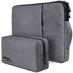 Gizga Essentials Laptop Bag Sleeve Case Cover Pouch for 15.6 Inch Laptop for Men & Women, Padded Laptop Compartment, Free Accessories Pouch, Premium Zipper Closure, Water Repellent Nylon Fabric, Grey