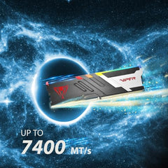 Patriot Memory Viper Venom RGB DDR5 32GB (2 x 16GB) 6800MHz UDIMM Desktop Gaming Memory KIT PVVR532G680C34K