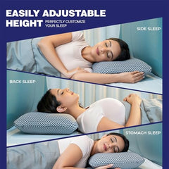 WELLGIVER Cervical Butterfly Pillow | Orthopedic Memory Foam for Neck & Shoulder Pain | Ergonomic Contour Design | Dual Height Support | Side Sleeper Pillow with Arm Rest - Pack of 1
