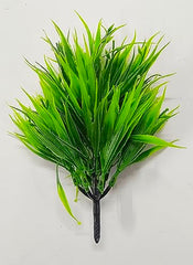 Dekorly Artificial Plastic Mix Green Grass Fake Outdoors Plant Bushes Decor Faux Greenery Shrubs For Outdoor And Indoor, Artificial Shrubs Stems | Height- 7 Inches (Multi-16)