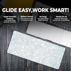 SPIN CART Large Gaming Mouse pad, Long XXL Extended Desk Table Mat Mousepad for Laptop PC Computer (Abstract Blue)