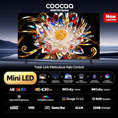 coocaa 164 cm (65 inch) Frameless QLED MINI Smart Google TV 65MINI75Q