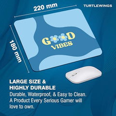 TURTLEWINGS | Mousepad | Inspirational Quote Mousepad – 22x18 cm, 3mm Thick | Abstract Design Non-Slip Rubber Base | Office, Study & Gaming Use | Premium Smooth Surface 3