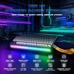 ATTACK SHARK R85 HE Hall Effect Gaming Keyboard, 75% Rapid Trigger, 8KHz