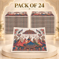 Choego New Season Wedding Print Saree Cover Pack of 12 | Zip closure, Doli Print Reusable storage bags, Ideal for bridal designer sarees, Wardrobe organizer, One side transparent