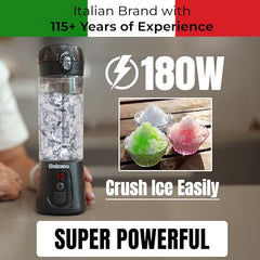 Balzano Portable Blender - Wireless Travel Blender for Smoothies, Juices & Baby Food - Crush Ice, Black