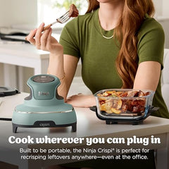 Ninja Crispi 1700W CleanCrisp Glass Air Fryer | 1.4L & 3.8L containers, Microwave, Freezer and PFAS Safe, Non-Toxic Glass Portable Cooking System with 2 year Warranty
