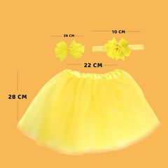 SYGA New Born Baby Girl Photography One Tutu Skirt with Two Flower Headband Skirt Baby Girl Shower Suit - Beige