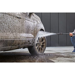 BLACK+DECKER BEPW1600 1300W 1600 PSI 110 Bar Pressure Washer for Car, Bike, Home & Garden Cleaning Use with Multiple Accessories Included, 1 Year Warranty, Orange & Black