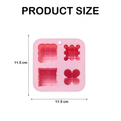 MOMISY 4-in-1 Silicone Candle Mould, 3D Cube and Bubble Design for Wax, Cake, Dessert Making