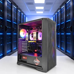 CHIST Virtual Pro Server PC | Dual Xeon E5-2673 V4 (40 Cores, 80 Threads) | 512GB NVMe SSD | 3× 2.5GbE LAN | 4× PCIe x16 | RAID Controller | 650W PSU | Windows (128GB DDR4 RAM)