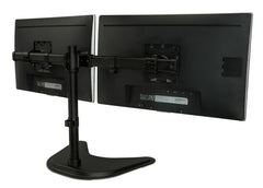 Mount-It MI-1781 Dual Monitor Desk Stand LCD Mount Adjustable Free Standing Two Computer LED Displays Stand 20 23 24 27 Inch Screen Sizes Black