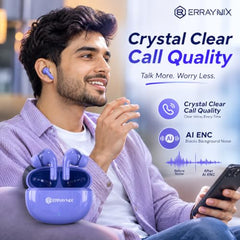 Wireless Bluetooth Earbuds with ENC Noise Cancellation, 40H Playtime, Fast Charging Case, IPX5 Waterproof, Touch Control, Deep Bass Stereo Earphones for Android & iOS