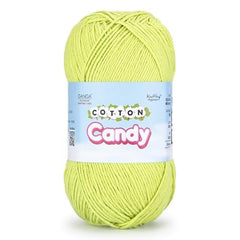 Ganga Acrowools Cotton Candy Yarn – Soft Premium Cotton Blend Wool for Knitting & Crochet | Lightweight, Smooth Texture, Pastel Shades, 100gm Ball (CCY006 -White)