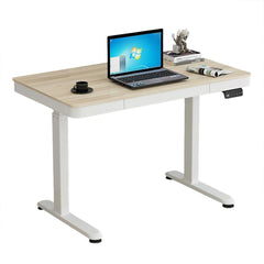 SYGA Medis Electric Lift Table Standing Desk Desk Computer Desktop Table Liftable Table Frame Table Leg Computer Desk(120 X 60 CM Wood)