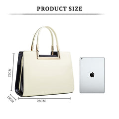 SYGA Women's Bag Simple Handheld Leather Shoulder Handbag(BEIGE)