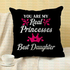Gift for Daughter Birthday Special Birthday for Daughter Printed Cushion(12 inch X 12 inch with Filler with Keychian) Girls Pillow Daughters Day for Daughter and Girls AT-7
