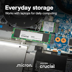 Crucial E100 2TB M.2 NVMe PCIe Gen4 Internal SSD, Up to 5,000MB/s, Laptop & Desktop Compatible - CT2000E100SSD8