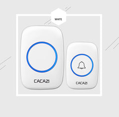 SYGA Doorbell Wireless Household Battery Type DC Full Battery Unplugged Wireless Doorbell One Drag One Waterproof(ONEBELL-ONE-RING-WHITE)