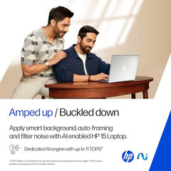 HP 15, Intel Core Ultra 5 125H (16GB DDR5, 1TB SSD) FHD, IPS, 15.6''/39.6cm, Win11, M365 Basic(1yr)*Office24, Silver, 1.65kg, fd1354TU, Intel Arc Graphics, FHD Camera w/Shutter, AI Powered Laptop