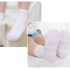 MOMISY 5 Pairs Baby Girl Boys Tube Socks Toddlers Infant Solid Color Boat Spring and Autumn Socks Stretch Baby Sock - Multicolor (IN, Age, 6 Years, 8 Years, Light Pink)