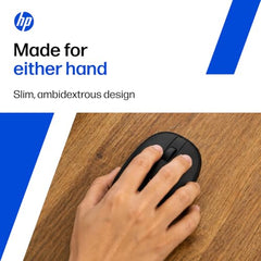 HP 240 Bluetooth Wireless Mouse with 3 Buttons/1600 DPI Red Optical Tracking/Sleek and Ambidextrous/Compatible to Windows 10, macOS, Chrome OS, 3 Years Warranty (Black)