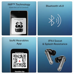 boAt Airdopes Prime 513 ANC, ~32dB Active Noise Cancellation, 65H Battery, Multipoint Connectivity, 4Mics ENx, Bluetooth Earbuds, TWS Ear Buds Wireless Earphones with mic (Ivory Glow)