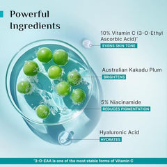 Pilgrim 10% Vitamin C Face Serum for Glowing Skin with Niacinamide - 10ml | 5% Niacinamide & Glutathione, Brightening, Fades Dark Spots & Evens, Dullness, Sensitive Skin Safe, Oil Free, All Skin Types