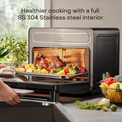 Nutricook Steami X 24L Black (Steam + Air Fryer Oven) with 10-in-1 functions like Steam Cook, Steam Roast, Air Fry, Bake, Sterilize & more. Steam + Convection technology, 2200W power, 2-year warranty