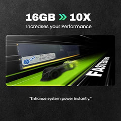 EVM 16GB DDR5 Desktop RAM Memory | 5200MHz | PC5-41600 | Long-DIMM | 288-Pin | CL19 | 1.1V Low Voltage | High Performance | Intel & AMD Compatible | 10 Year Warranty (EVMT16G5200U88P)