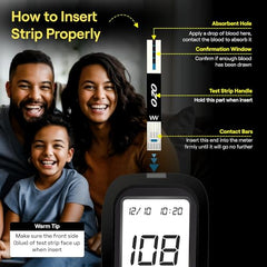 Ozocheck Truesense Test Strips | Pack of 2, With 100 Strips | Blood Sugar Test Machine Testing Strips | Global Iconic Brand | For use with Ozocheck Truesense Glucometer