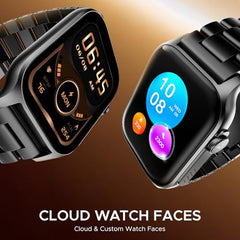 boAt Ultima Ember smartwatch with 1.96” AMOLED Display, AOD, Personalized Fitness Nudges, Functional Crown,100+ Sports Modes, Create Your Own Watchface, smartwatch for man and Woman (Steel Black)