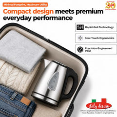 ITALIA Premium Stainless Steel Electric Kettle 1.7L