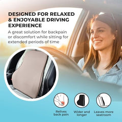 Grin Health Mini Back Support Cushion for Lumbar Support & Back Pain Relief, Backrest for Car Seat, Lower Back Cushion for Office Chair, Driving, Travel Backrest Pillow